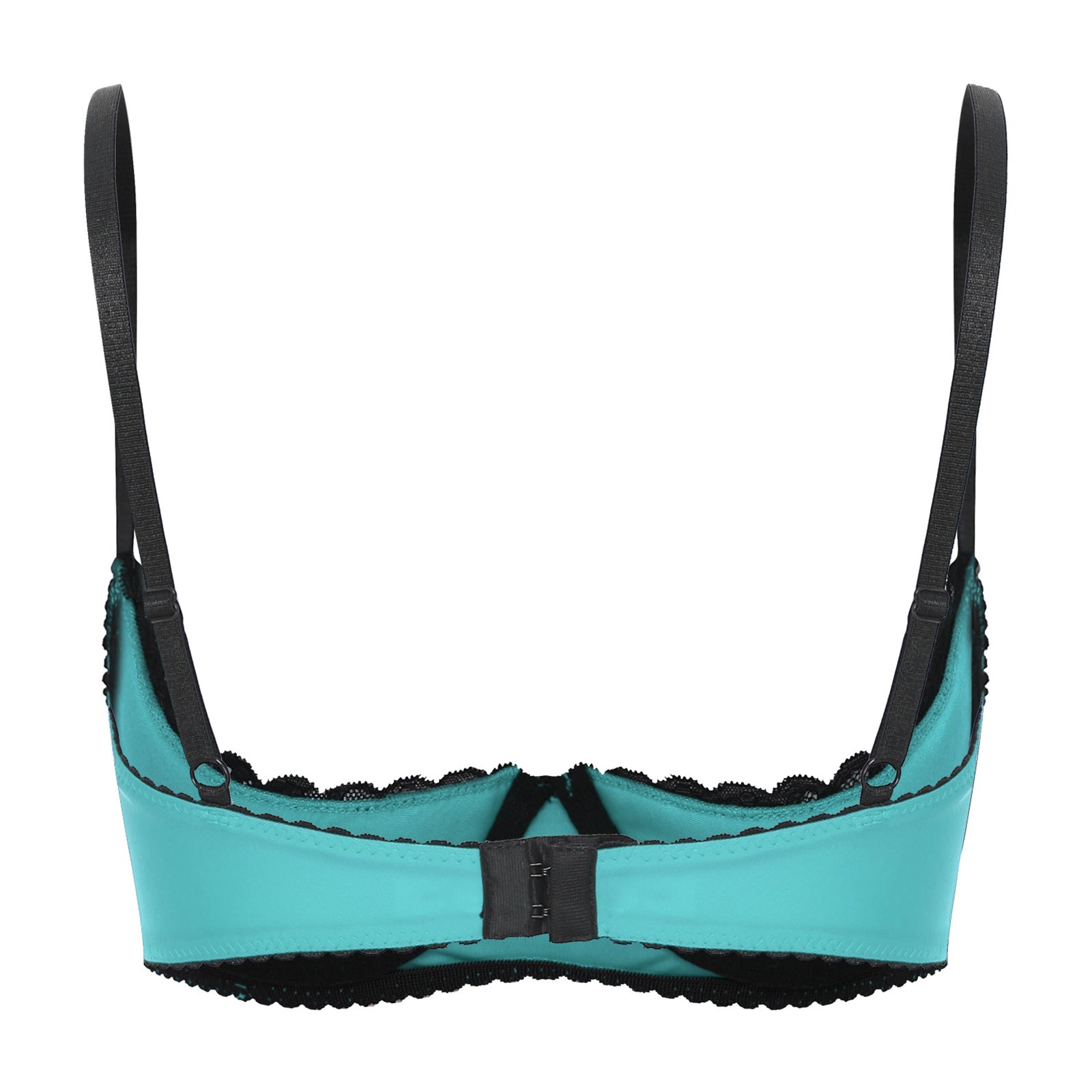 Women Sexy Open Cups Bra Tops Exposed Nipples Balconette Lingerie Contrast Lace Push Up Underwire Brassiere Underwear Nightwear