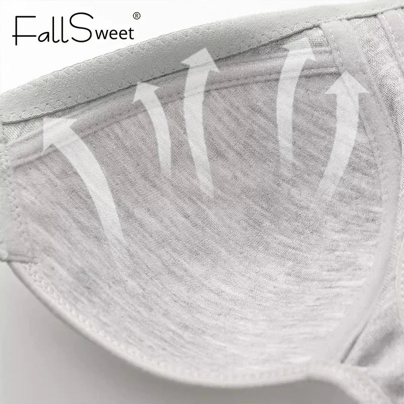 Gray underwear with mesh design on a light gray background, featuring the brand 'FallSweet'.