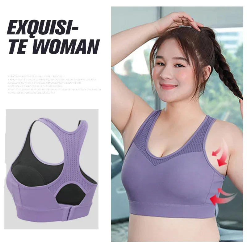 Cloud Hide S-5XL Sports Top Women Yoga Bra Push Up Brassiere BH Gym Shirt Fitness Shockproof Sportswear Sports Bra Top Plus Size