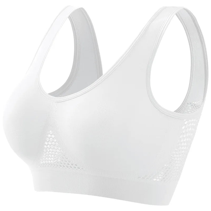 Women's Sports Bra for Small Busts Push-up Fit Fitness Running Yoga Wire-Free Plus Size Breathable Sports Bra S-5XL