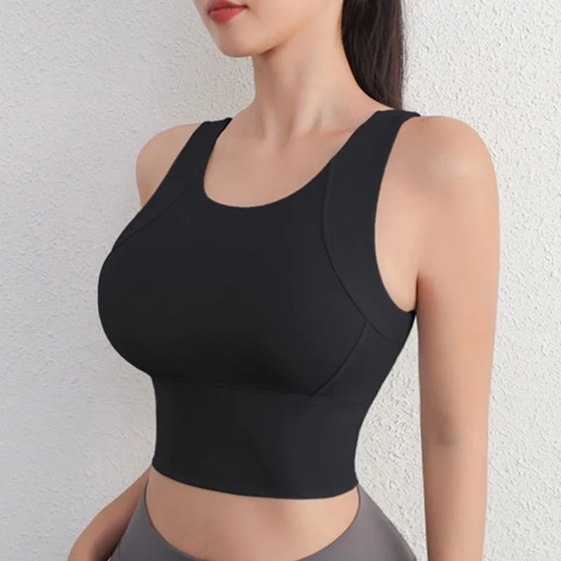 Cloud Hide High Support Sports Bra – Shockproof Yoga Crop Top Large Size S–2XL