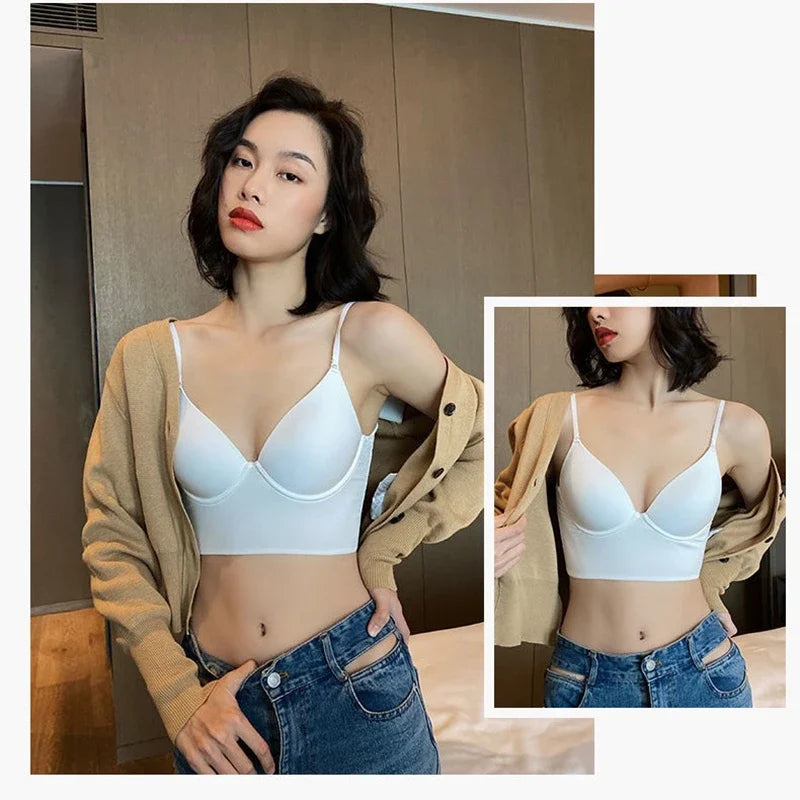 Invisible Lift-Up Bra – Seamless Deep U Plunge Backless