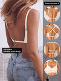 Seamless Deep U Plunge Bra – Wire-Free Backless (5 Colours)