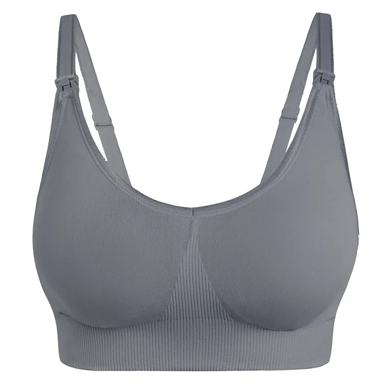 Summer Maternity Women Wire-free Nursing Bra For Premama Front Clip Adjustable Lift & Support Everyday Pregnancy Seamless Bras