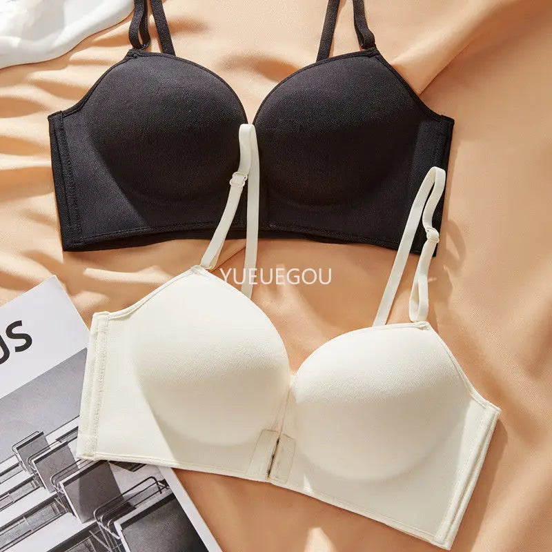 10cm Front Closure Push-Up Bra – Halter Neck for Small Chest