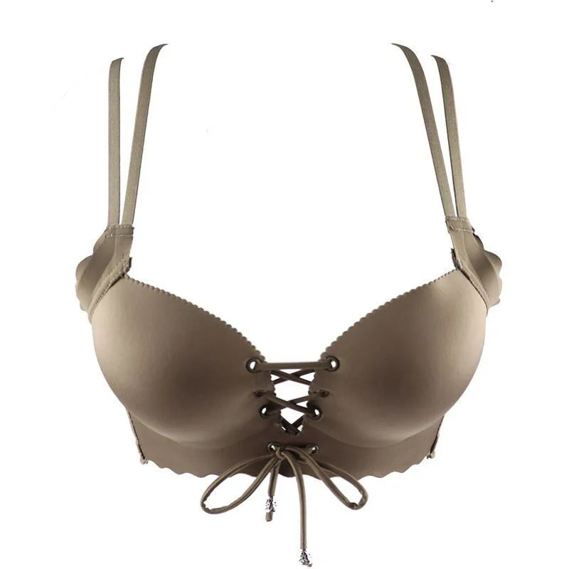 Padded Push-Up Bralette – Wire-Free Adjustable Drawstring Beautiful Back