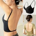 Seamless Deep U Plunge Bra – Backless Push-Up with Transparent Strap
