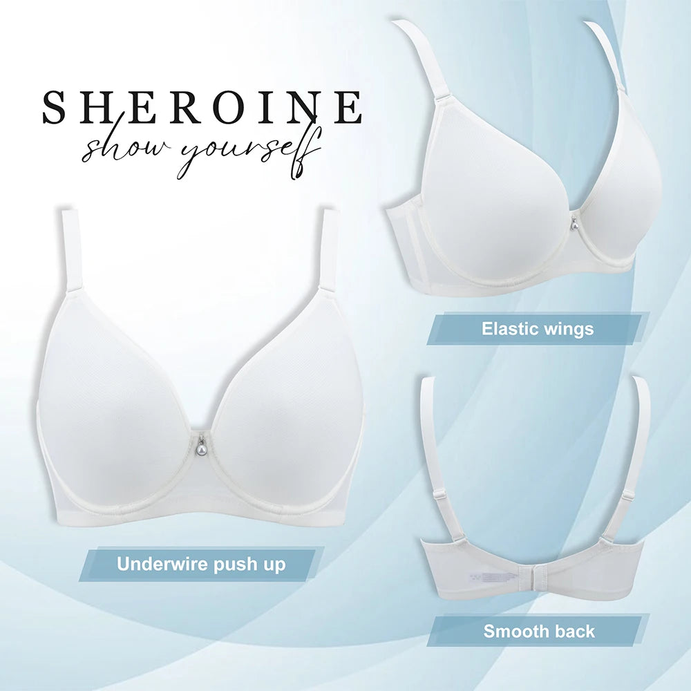 Sheroine Plus Size Full Coverage Bra – Ultra-Thin Mesh Underwire