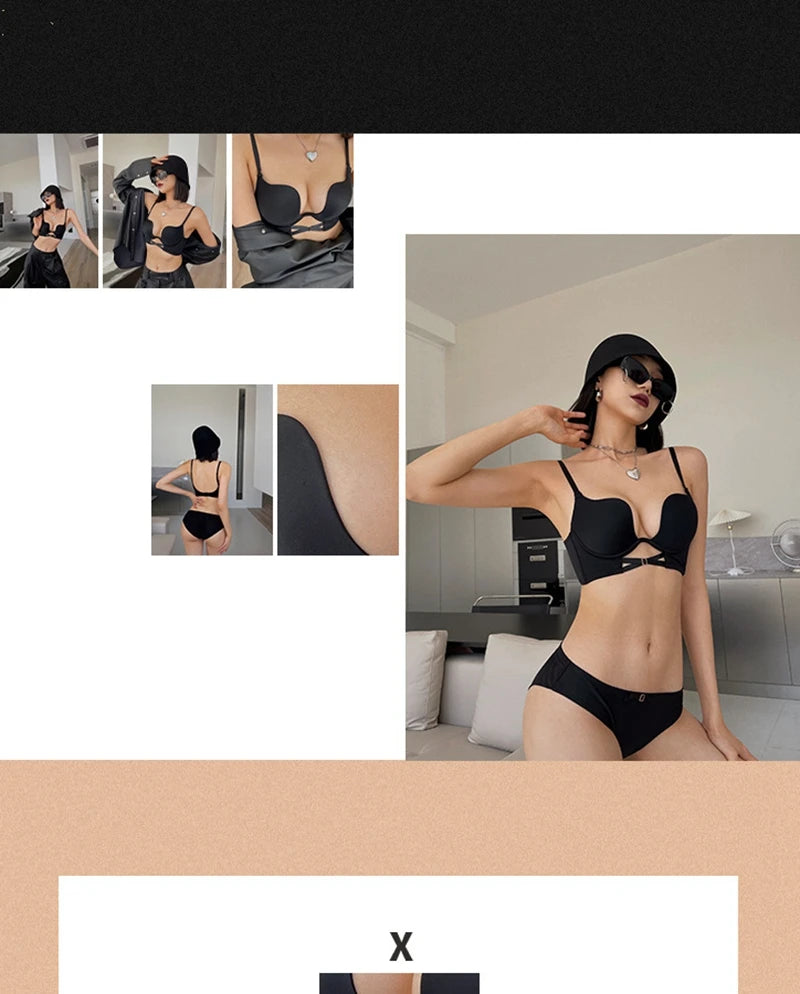 Invisible Deep U Plunge Bra – Backless Strapless (4 Styles)