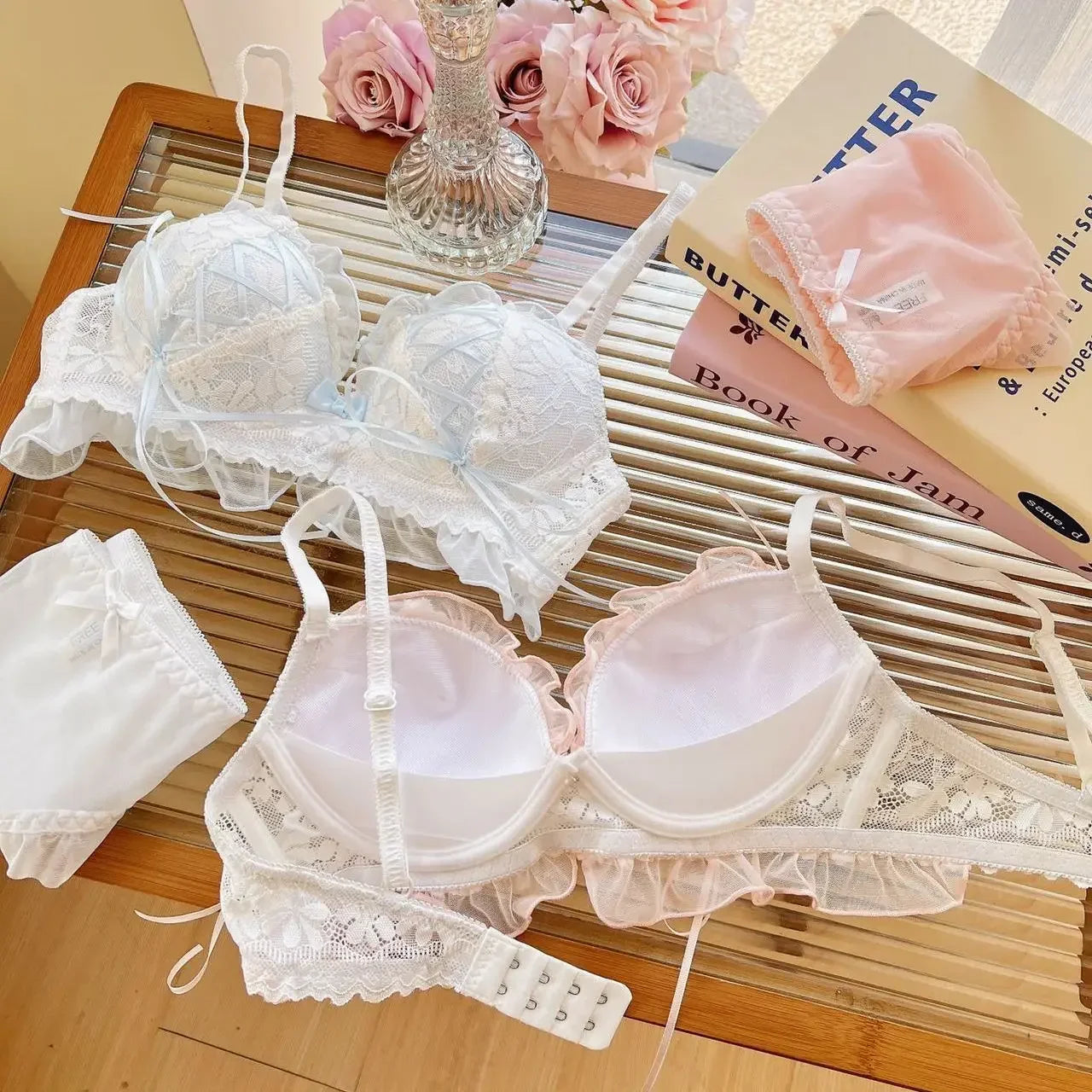 Japanese Style Lolita Princess Wind Lace Lace Lingerie Design for Girls Push-up Bra Women Underwear  Push Up Bra