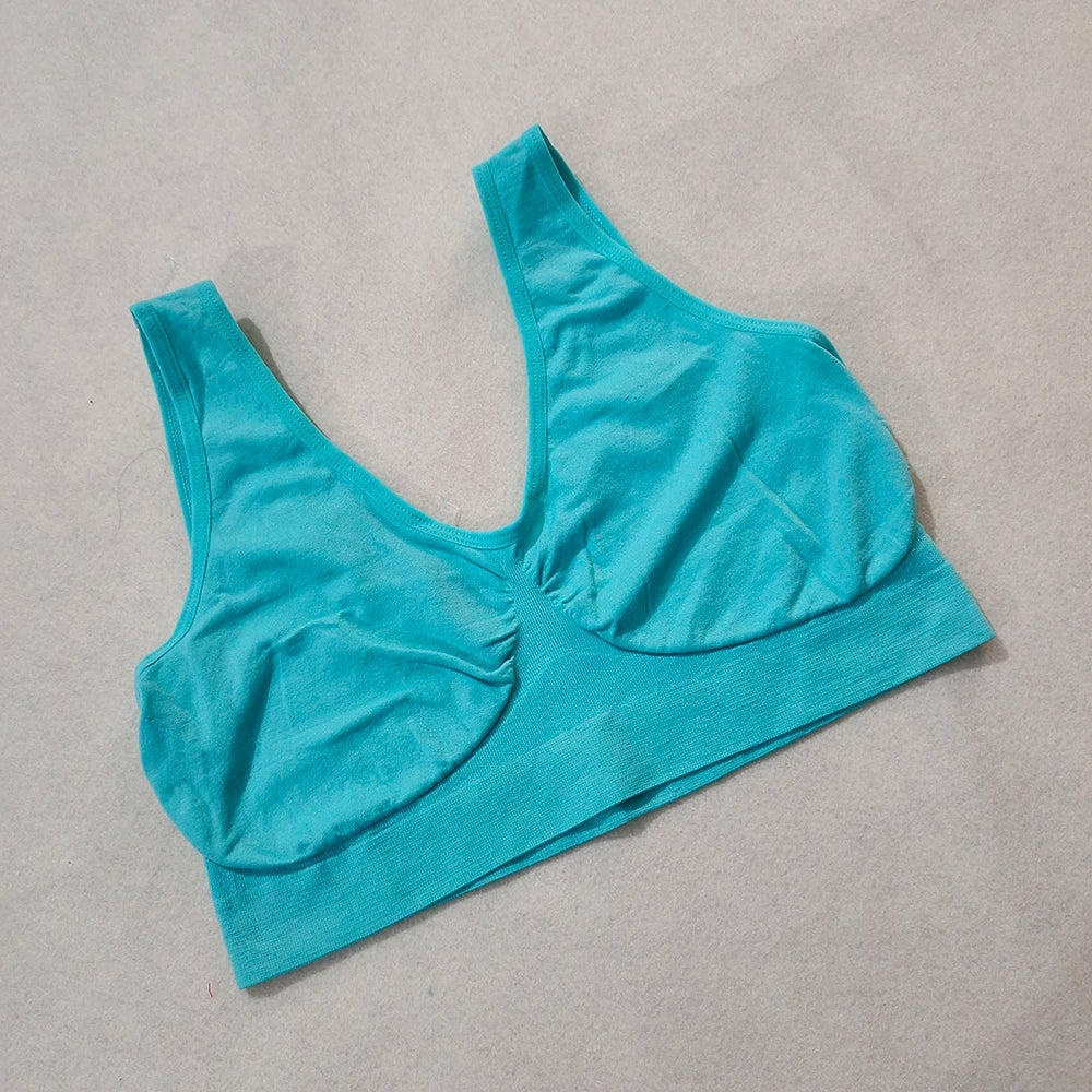 Unlined Seamless Bra Vest – Wire-Free No Pad Sleep Yoga Sports Bralette