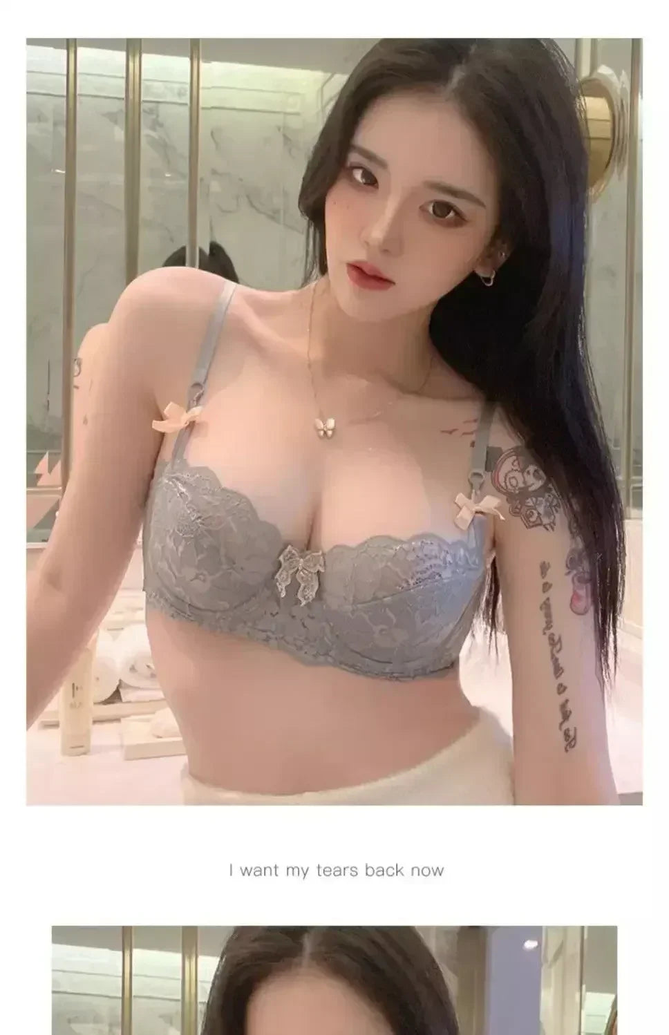 MOYISU French Romantic Lace Bra & Underwear Set – Push-Up 3/4 Cup