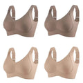 FallSweet 4PCS/set Wireless Push Up Bras for Women Seamless Large Size Bralette Underwear Comfort Breathable Invisible Lingerie