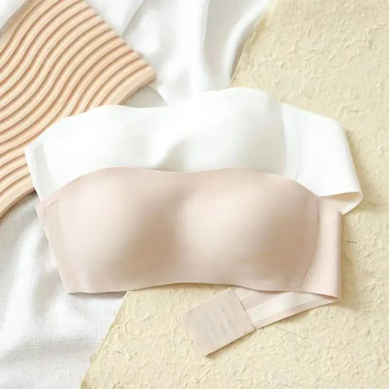 Seamless Tube Top Bra – Invisible Strapless Non-Slip Push-Up Wireless Lingerie