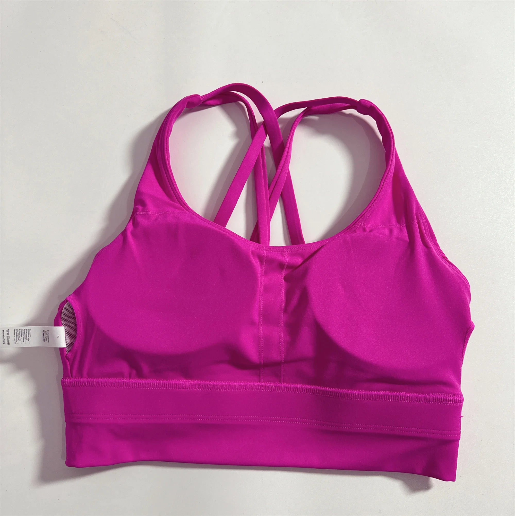 Cross Back Sports Bra Vest – High Support Shockproof Padded Gym Top