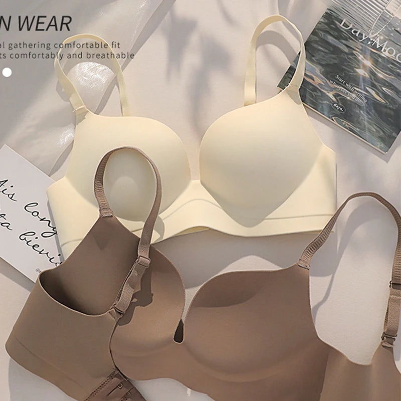 FINETOO Wireless Seamless T-Shirt Bra – Smooth Padded Adjustable Everyday