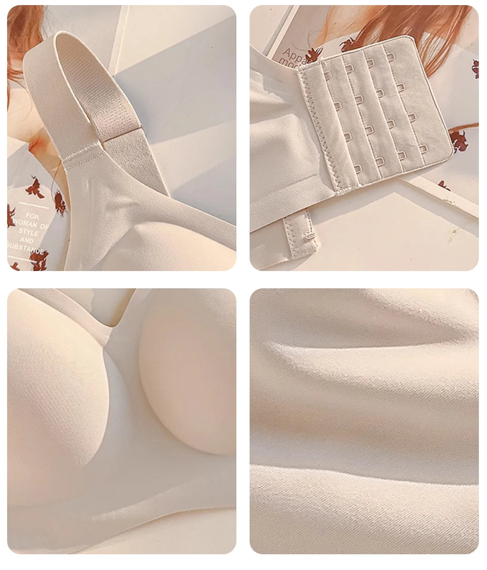 FallSweet Plus Size Push-Up Bra – Seamless Wireless Full Cup