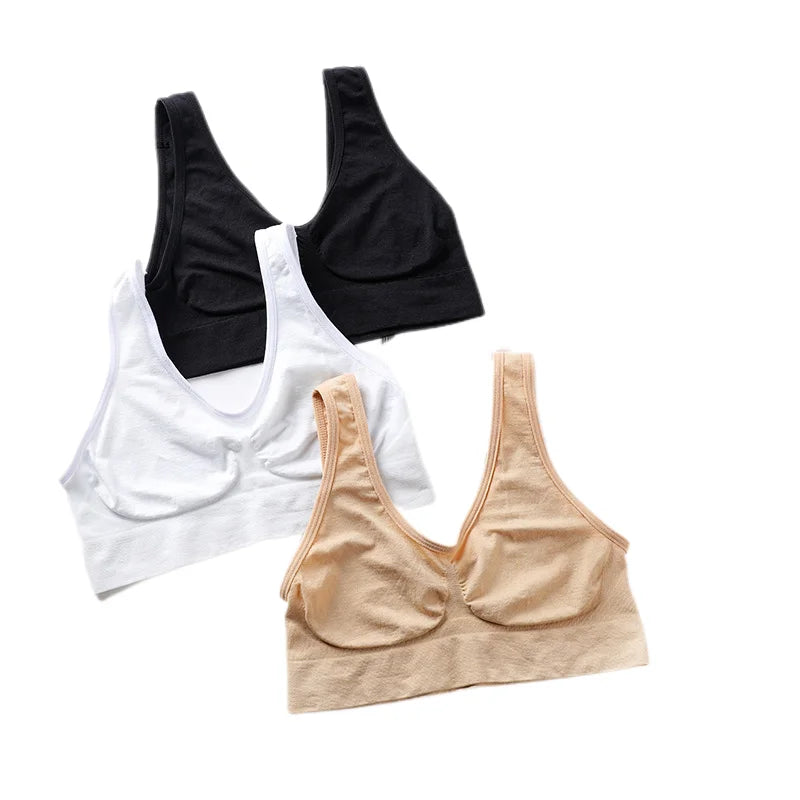 Unlined Seamless Bra Vest – Wire-Free No Pad Sleep Yoga Sports Bralette