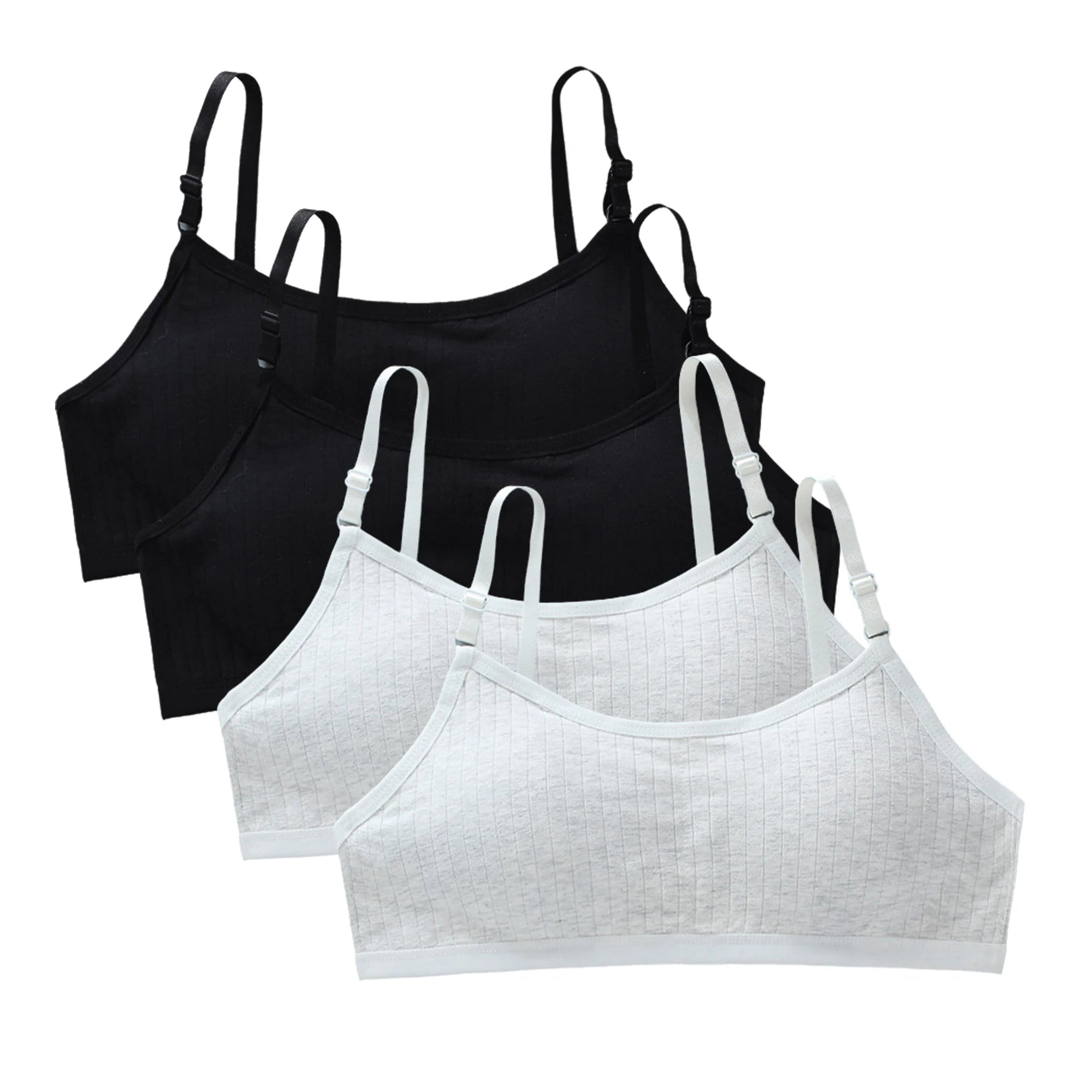 Girls Training Bras 4-Pack – Seamless Soft Cotton Vest Bra (Ages 8–20)