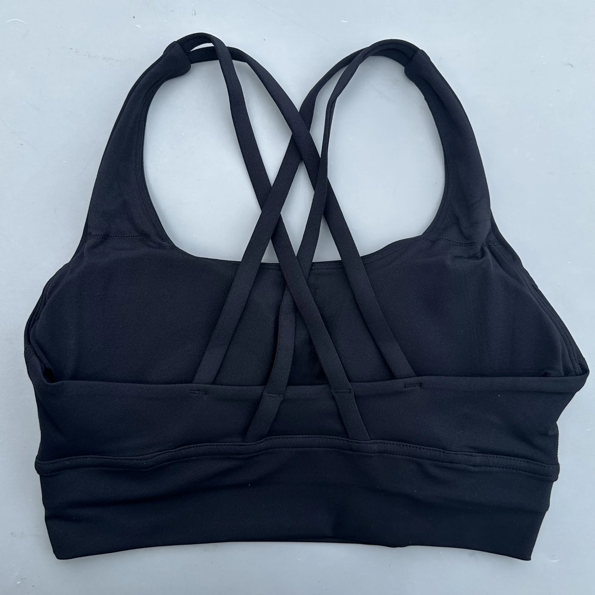 Cross Back Sports Bra Vest – High Support Shockproof Padded Gym Top