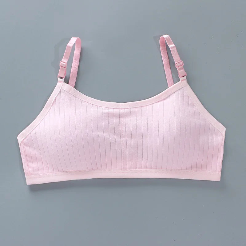 Girls Training Bras 4-Pack – Seamless Soft Cotton Vest Bra (Ages 8–20)