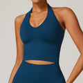 Hanging Neck Bra Women Sports Bra Top Push Up Fitness Seamless Yoga Bra Underwear Sport Tops Women Breathable Running Gym Vest
