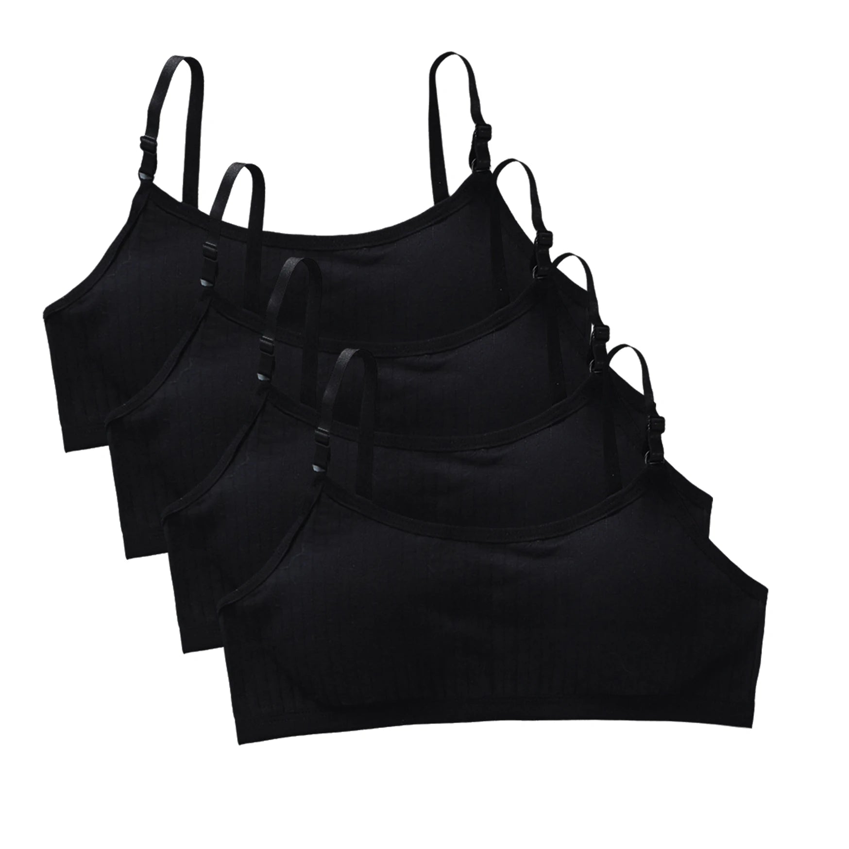 Girls Training Bras 4-Pack – Seamless Soft Cotton Vest Bra (Ages 8–20)