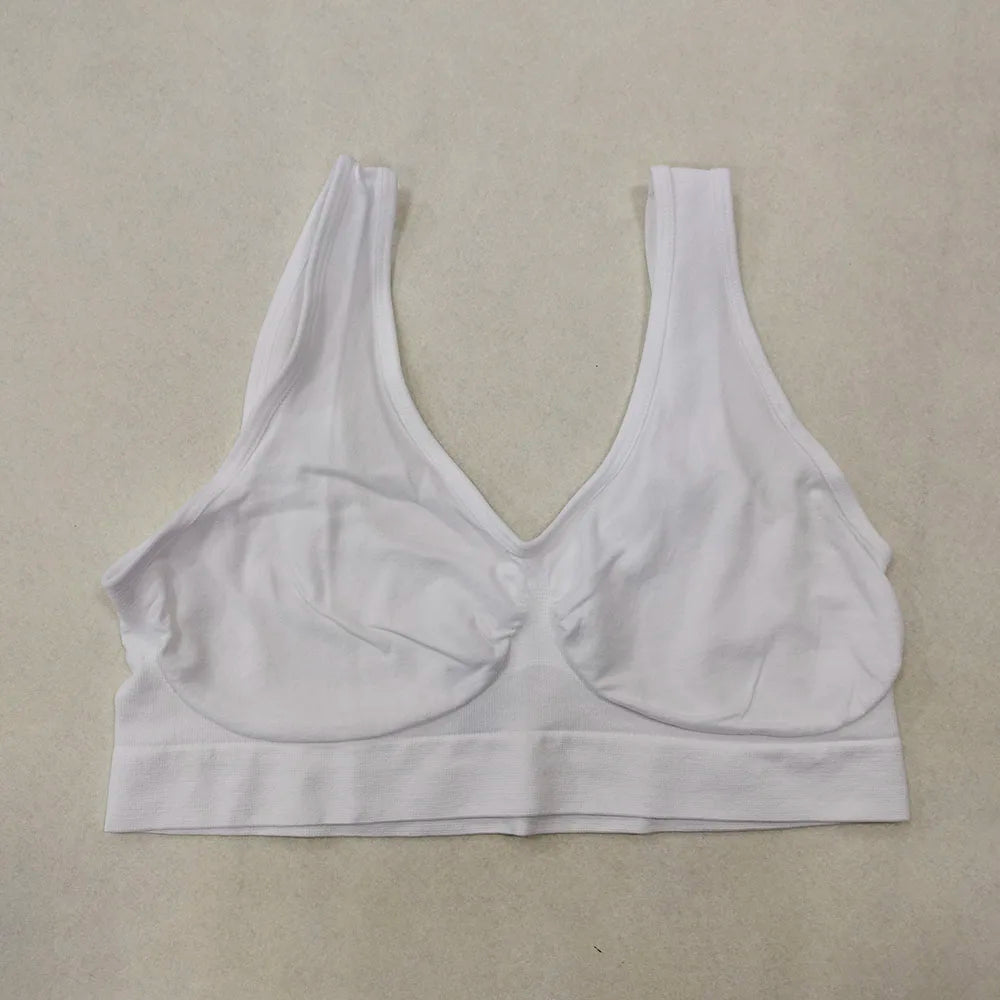 Unlined Seamless Bra Vest – Wire-Free No Pad Sleep Yoga Sports Bralette