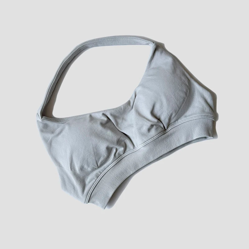 Seamless Halter Neck Strap Bra Sports Bra for Women Sexy Back Padded Yoga Top Bra Gym Crop Top