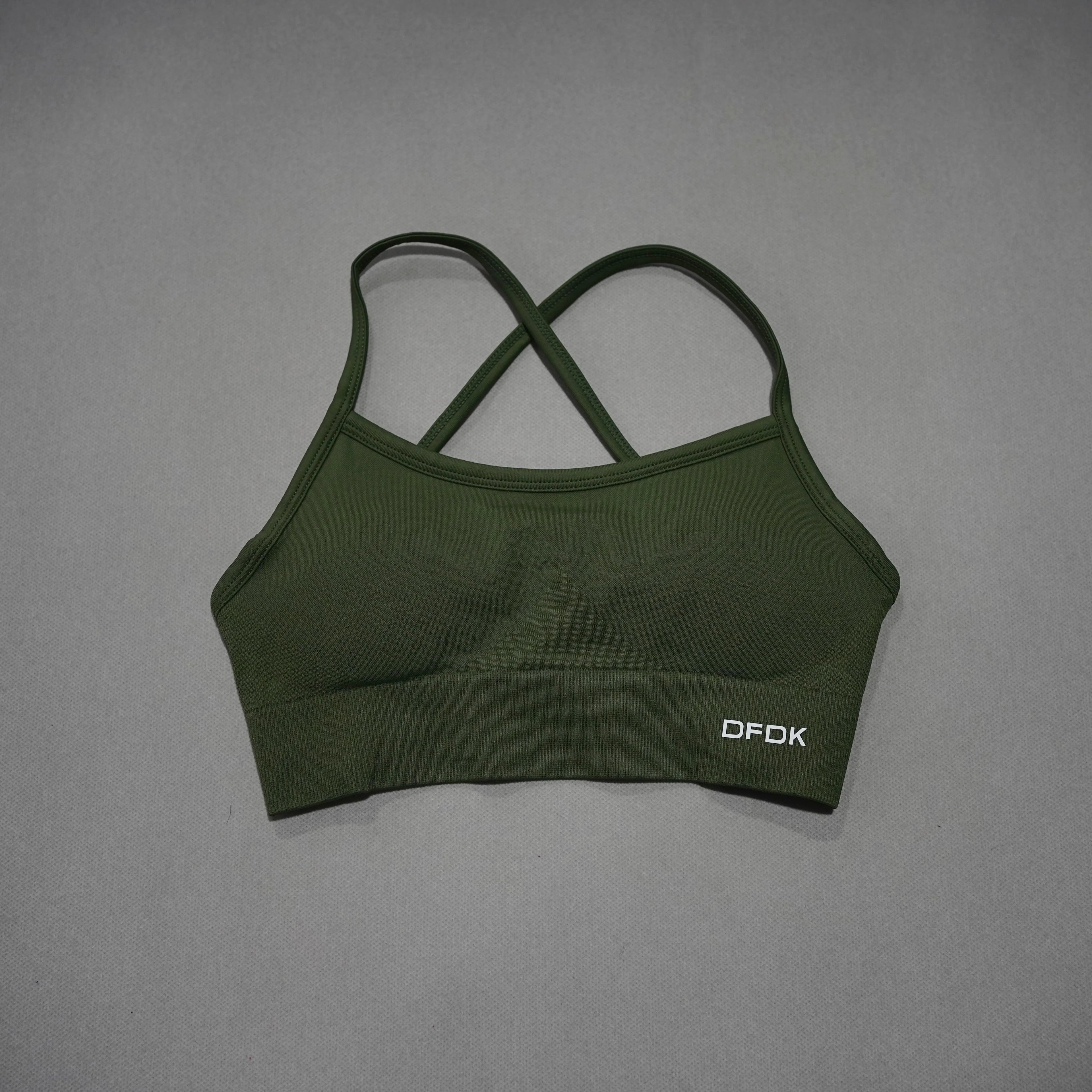 DFDK Women Seamless Cross Back Yoga Bra Wirefree Push Up Sports Top Removable Pad Breathable Shockproof Fitness Gym Daily Wear