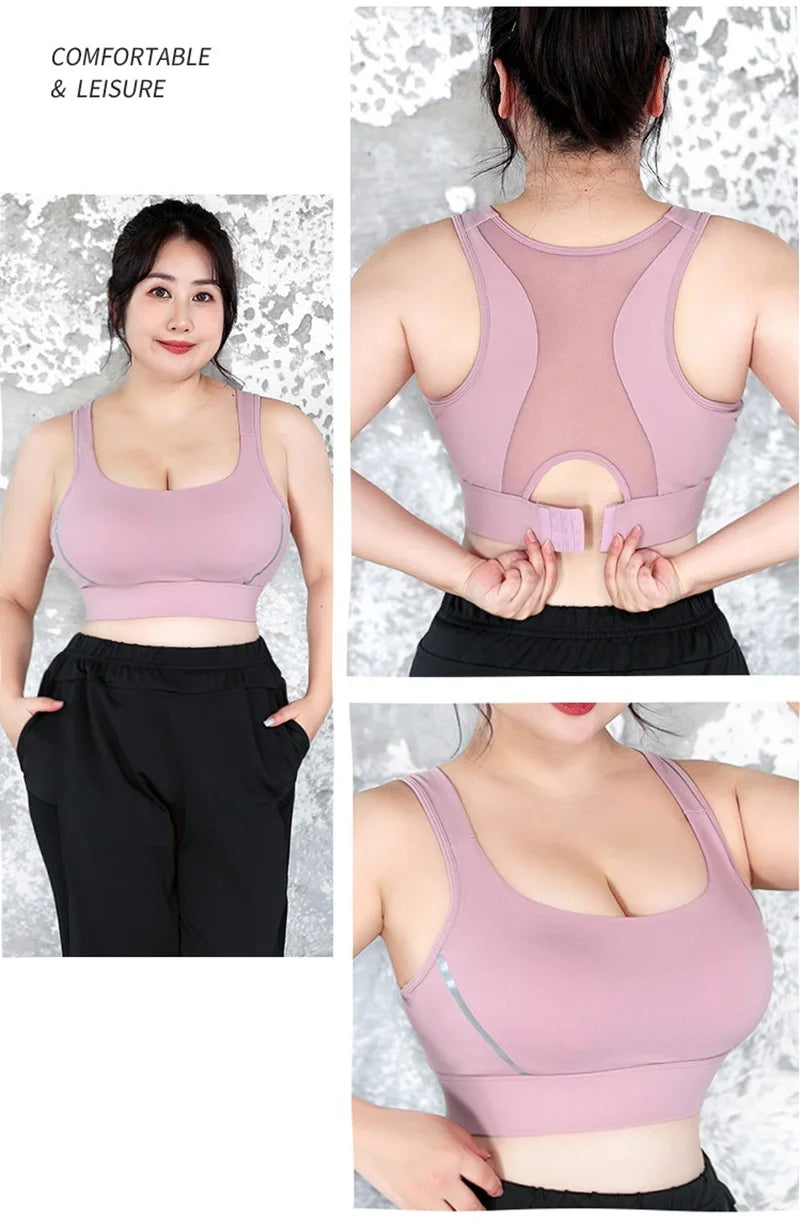 Cloud Hide High Impact Sports Bra – Plus Size Shockproof Yoga Tank S–5XL