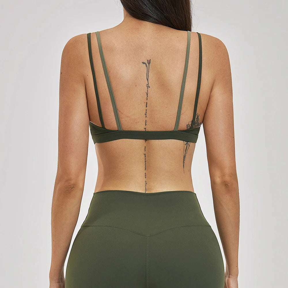 Backless Push-Up Sports Bra – Breathable Anti-Sweat Gym Running Yoga S–XL