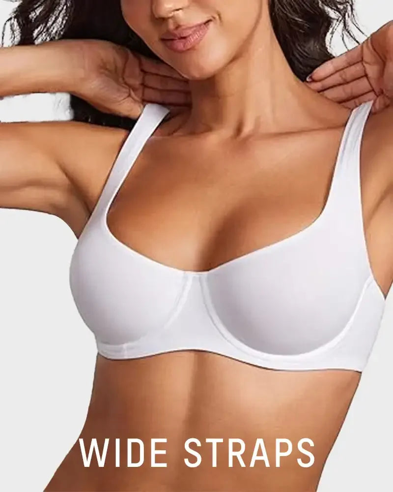 Large Size Underwire Balconette Bra – Seamless Unlined No-Trace Sport Yoga