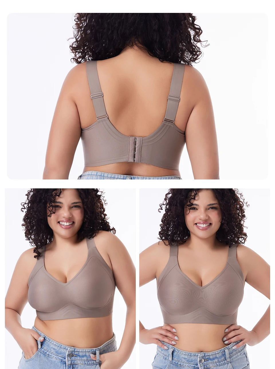 FallSweet Push UP Bra for Women Seamless Plus Size Bras Thin Cup Wireless Bralette Sexy Brassiere Femme M-6XL