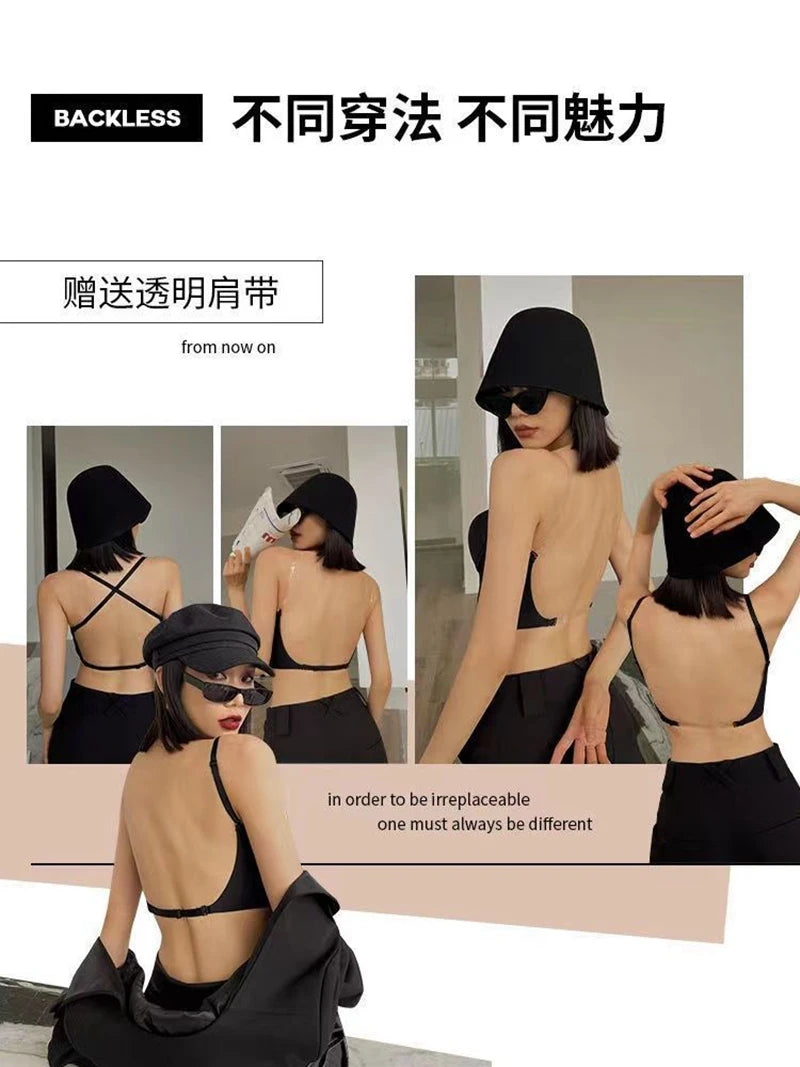 Invisible Deep U Plunge Bra – Backless Strapless (4 Styles)