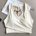 Shockproof Seamless Sexy Padded Athletic Sport Bra Women Backless Workout Gym Anti-Shock Yoga Crop Top Fitness Bra Suits