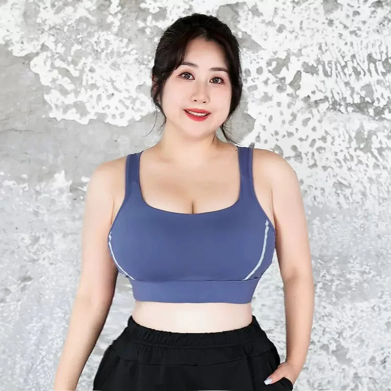 Cloud Hide High Impact Sports Bra – Plus Size Shockproof Yoga Tank S–5XL