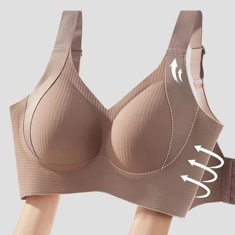 1/2PCS Women's Seamless Underwear, Thin Style, Large Breasts, Small Breasts, No Wires, Pull-up And Anti-sagging Large Size Bra