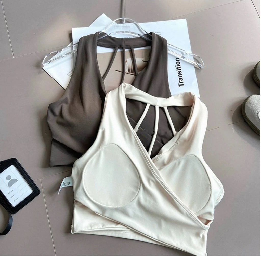 Shockproof Seamless Sexy Padded Athletic Sport Bra Women Backless Workout Gym Anti-Shock Yoga Crop Top Fitness Bra Suits