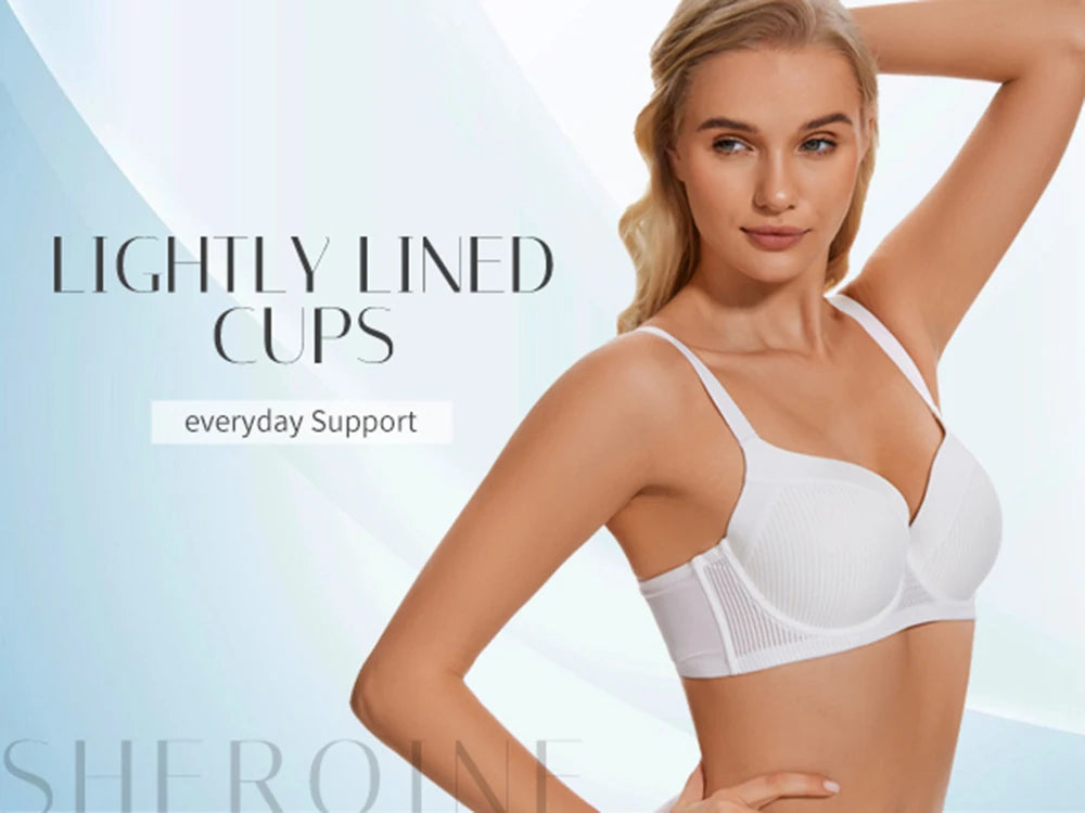 Sheroine Plus Size Push-Up T-Shirt Bra – Full Coverage