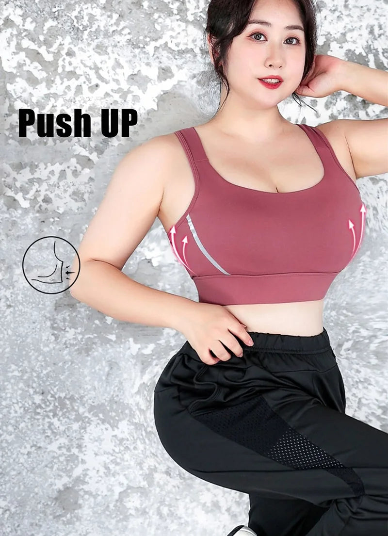 Cloud Hide High Impact Sports Bra – Plus Size Shockproof Yoga Tank S–5XL