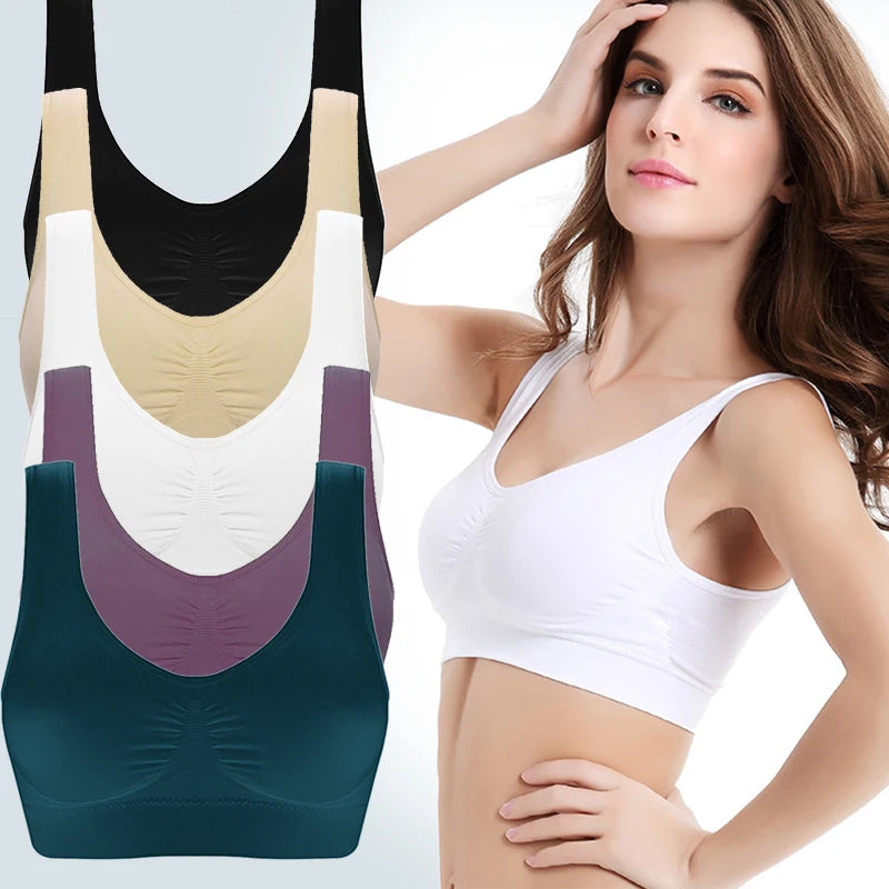 Unlined Seamless Bra Vest – Wire-Free No Pad Sleep Yoga Sports Bralette