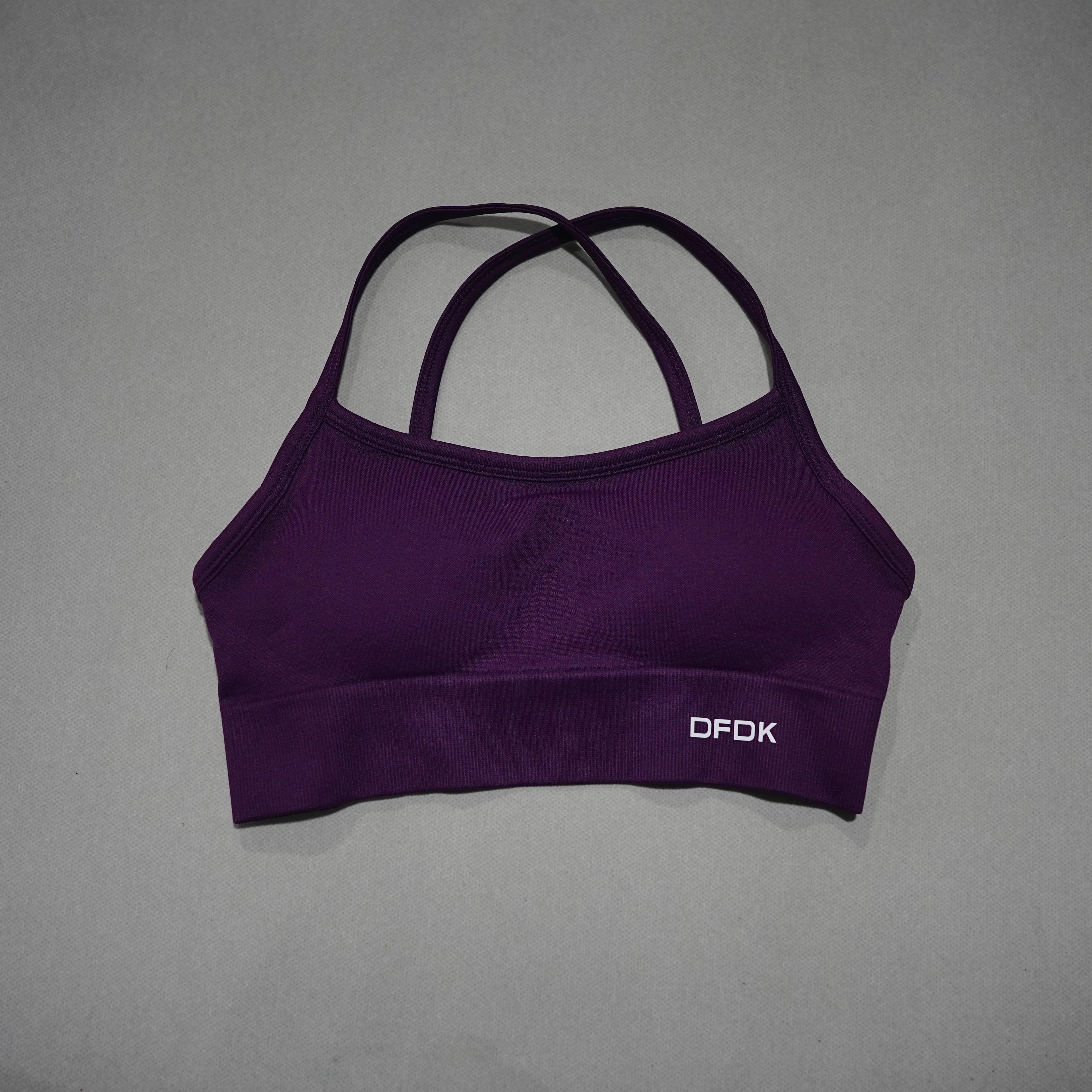 DFDK Women Seamless Cross Back Yoga Bra Wirefree Push Up Sports Top Removable Pad Breathable Shockproof Fitness Gym Daily Wear