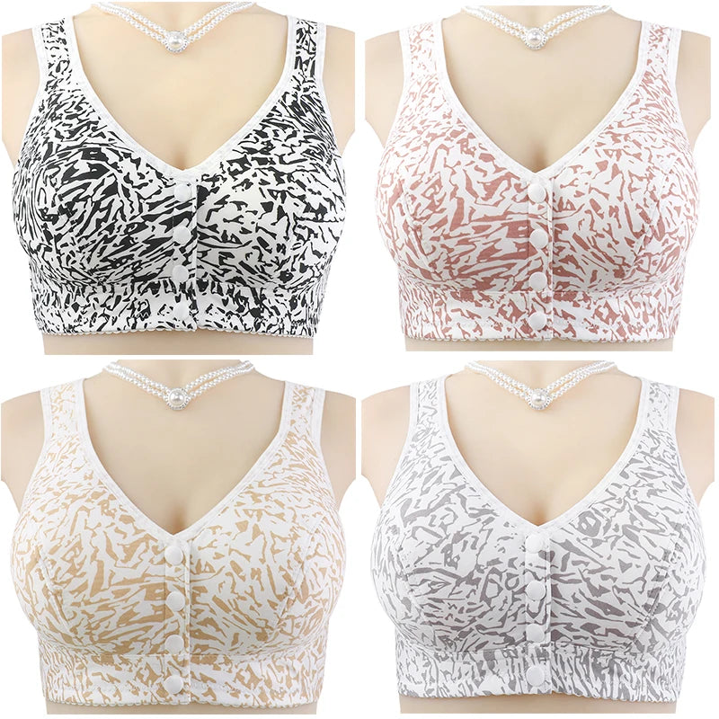 Front Closure Wireless Push-Up Bra – Comfortable T-Shirt Lingerie 75C–125C