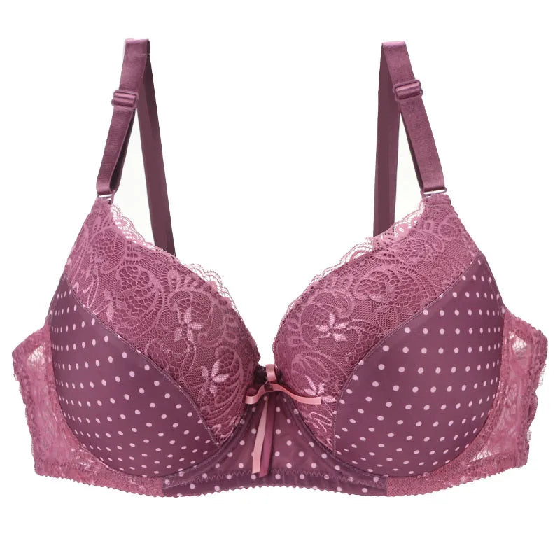 DaiNaFang Lace Push-Up Bra – Full Cup Underwire B C D E