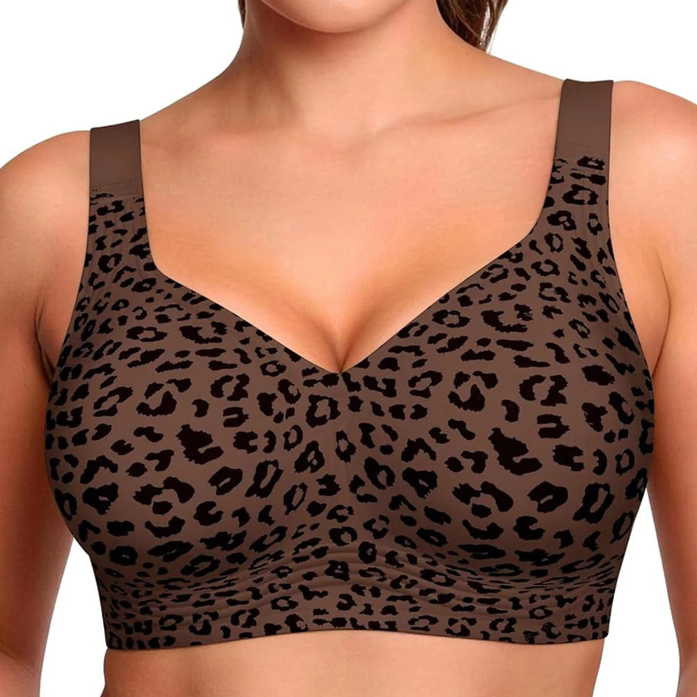 Womens Wireless Jelly Bra Plus Size Supportive Seamless Bras Full Coverage Push Up Comfortable No Underwire Tshirt Bras