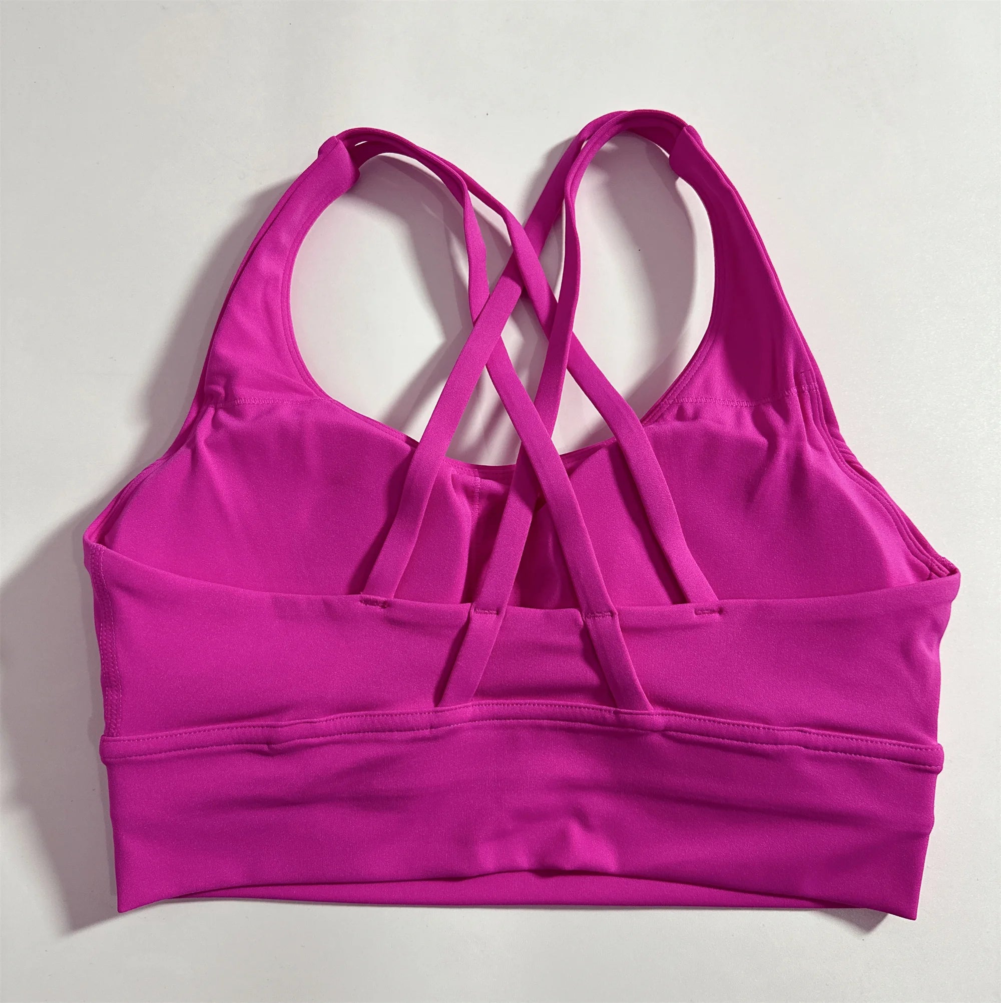 Cross Back Sports Bra Vest – High Support Shockproof Padded Gym Top