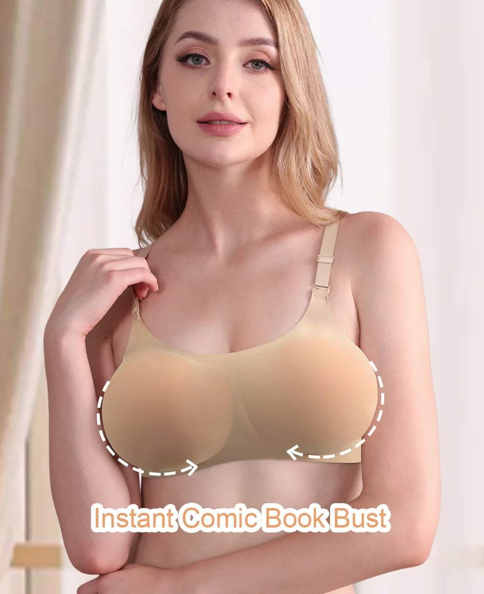 Silicone Breast Forms Bra – Round Shape Push-Up One-Piece