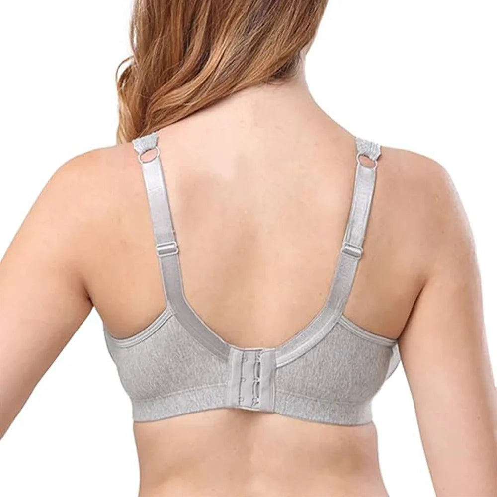 Sheroine Women's Floral Lace Cotton Bra Plus Size Wire-Free Non-Foam Comfort Wide Straps Full Coverage Sleep Underswear