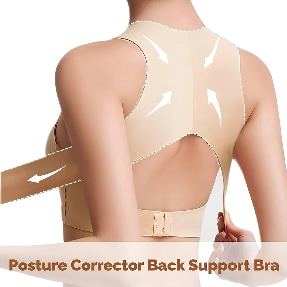 Wireless Posture Correction Bra For Women Seamless Push Up Bralette Back Support Daily Bra Full Coverage T-shirt Brassiere